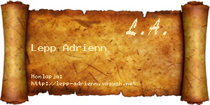 Lepp Adrienn névjegykártya